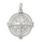 Sterling Silver Compass Rose Charm &#x26; 18&#x22; Chain Jewerly 31.7mm x 24.3mm